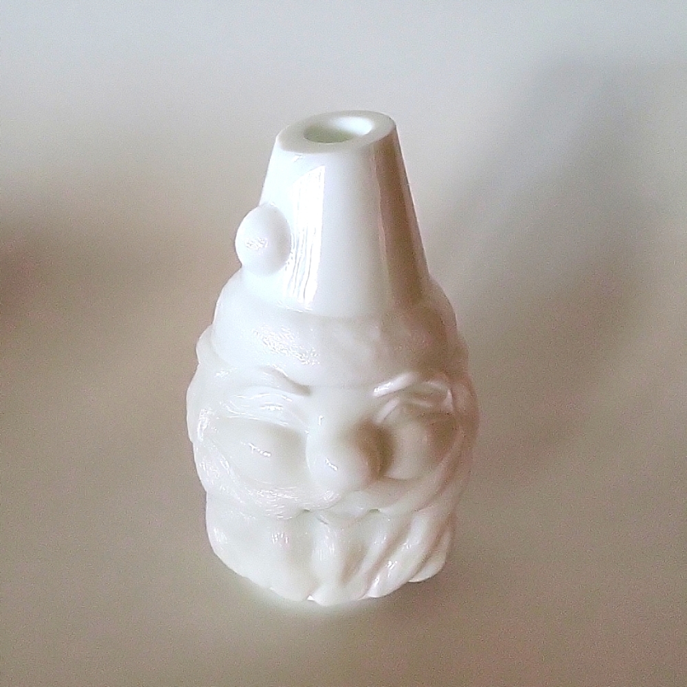 Fenton Vintage Glass Santa Fairy Tea Light Lamp (2) Piece
